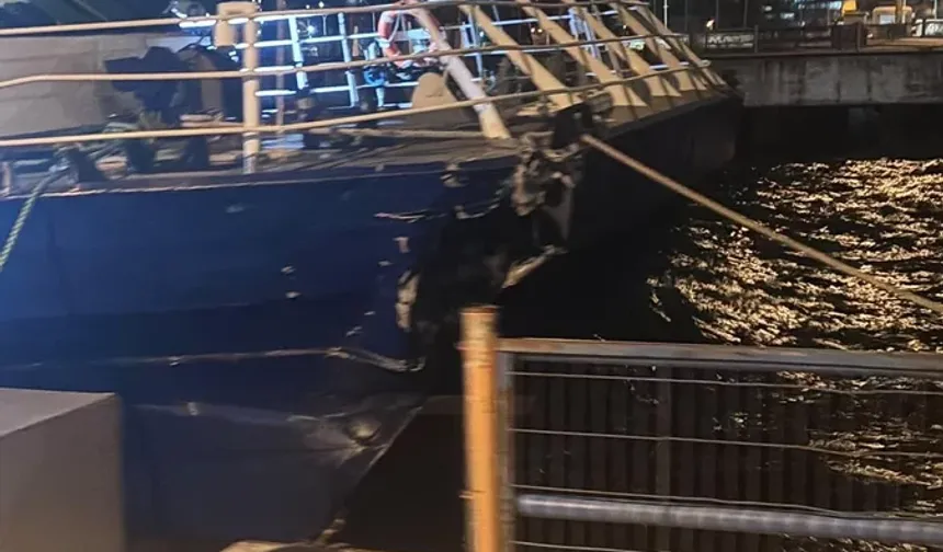 Mudanya'da iskeleye yanaşmak isteyen İDO iskeleye çarptı
