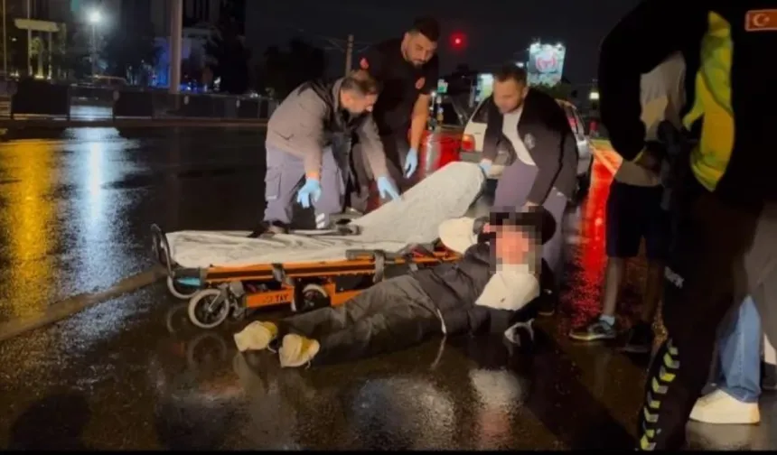 Bursa’da yağmur kazası! Motosiklet devrildi, sürücünün tavırları şaşırttı