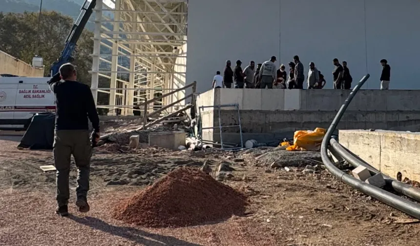Bursa’da inşaatta varil patladı! İşçi yaralandı