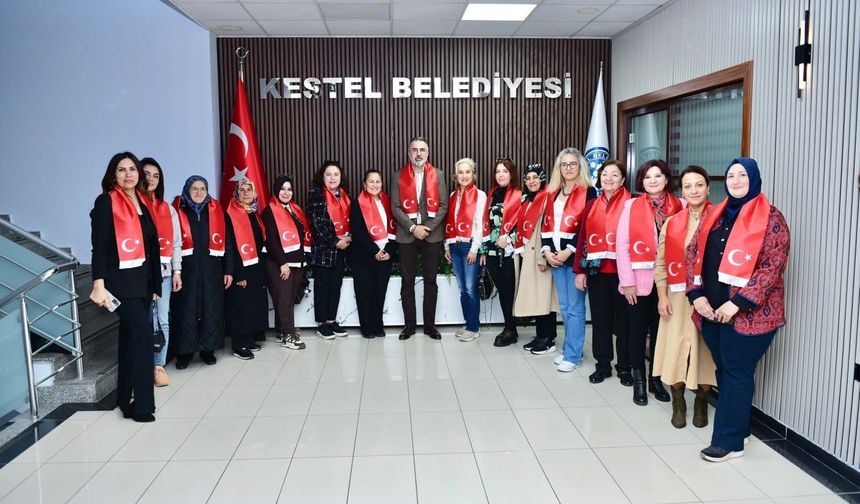 Kadın muhtarlardan Başkan Ferhat Erol’a anlamlı ziyaret